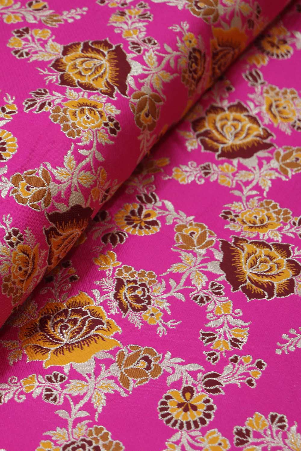 Pink Banarasi Silk Tanchui Jamawar Meenakari Blouse – Luxurion World
