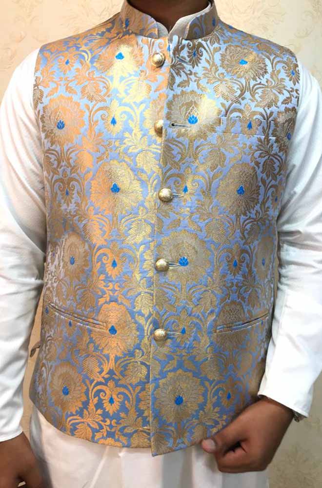 Banarasi nehru jacket best sale