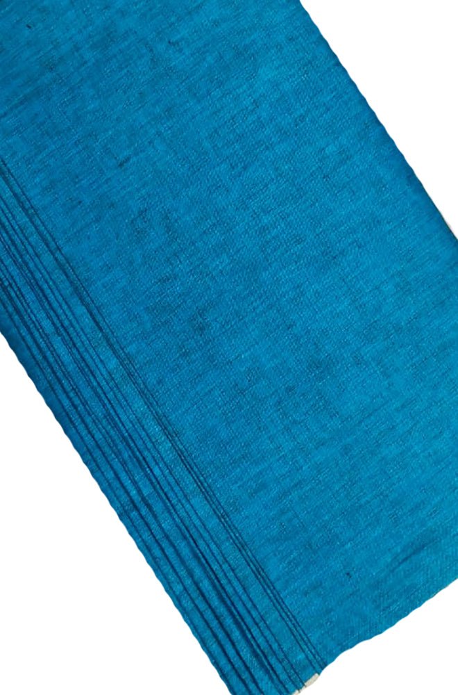 Plain Blue Pure Linen Fabric at Rs 395/meter in Taoru