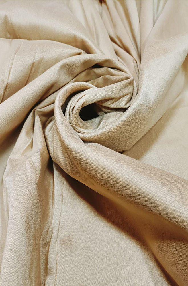 Cream Plain Cotton Silk Fabric (1 Mtr): Luxurious and Versatile