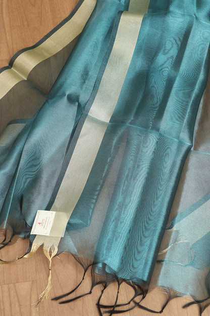 Blue Banarasi Tissue Dupatta - Elegant and Versatile - Luxurion World