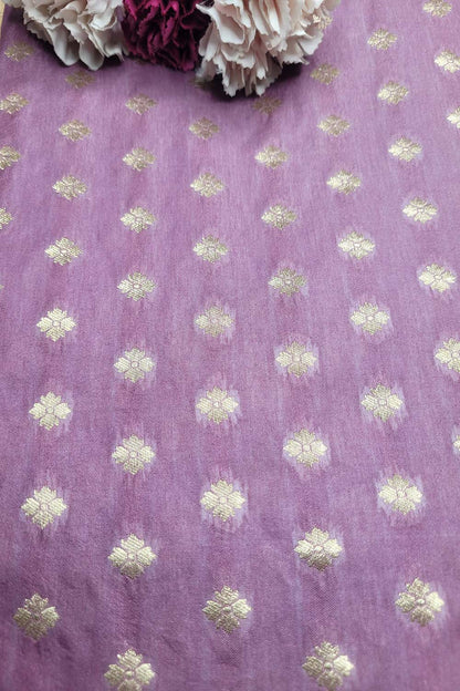 Exquisite Purple Banarasi Silk Fabric - Luxurious Elegance ( 1 Mtr ) - Luxurion World