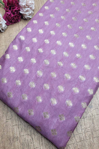 Exquisite Purple Banarasi Silk Fabric - Luxurious Elegance ( 1 Mtr ) - Luxurion World