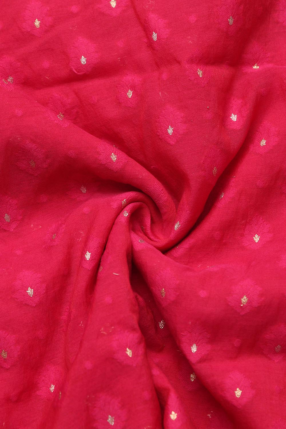 Pretty in Pink: Banarasi Cotton Fabric (1 Mtr) - Luxurion World