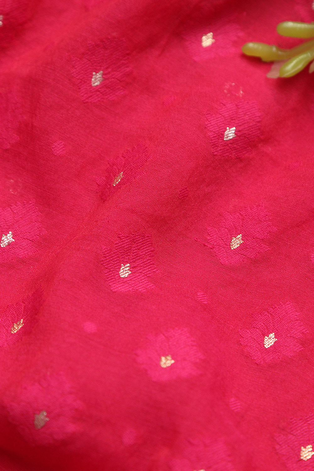 Pretty in Pink: Banarasi Cotton Fabric (1 Mtr) - Luxurion World