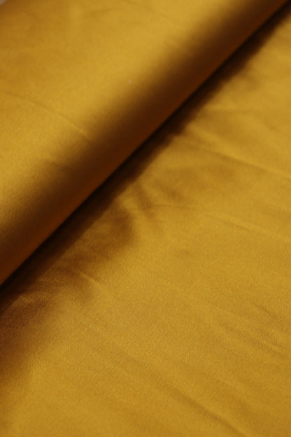 Stylish Mustard Yellow Silk Fabric - 2.5 Mtr Plain Design - Luxurion World