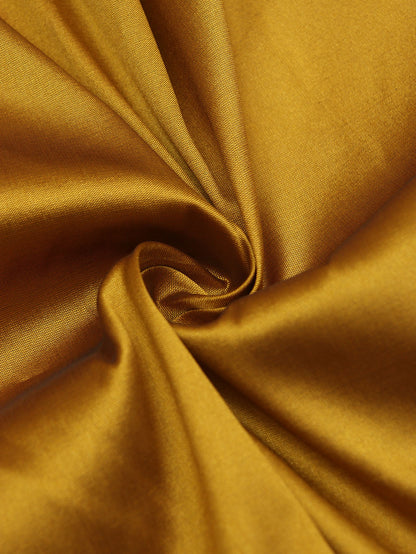 Stylish Mustard Yellow Silk Fabric - 2.5 Mtr Plain Design - Luxurion World