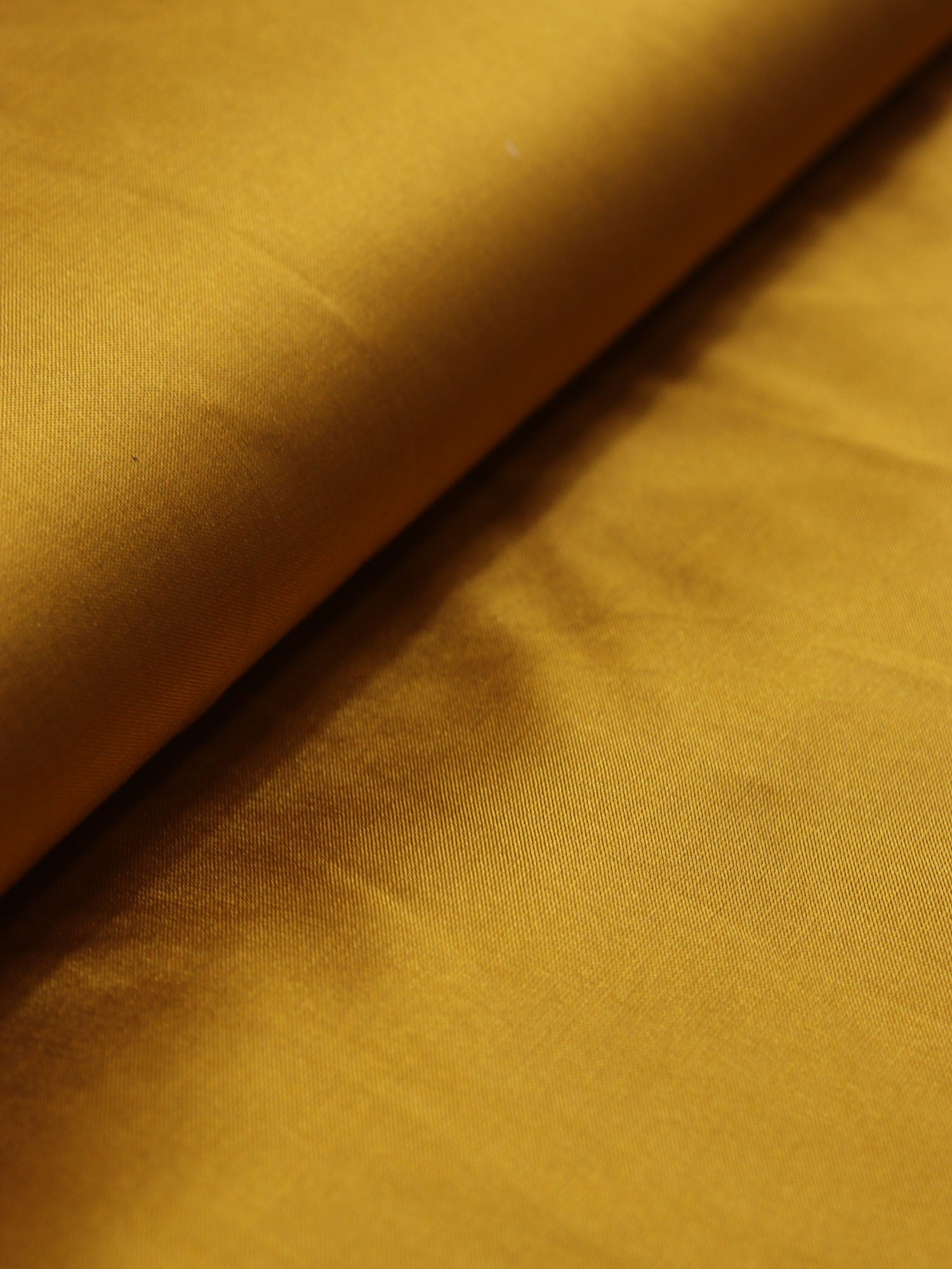 Stylish Mustard Yellow Silk Fabric - 2.5 Mtr Plain Design - Luxurion World