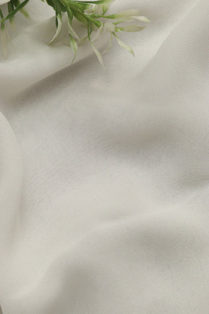 White Plain Georgette Fabric ( 2.5 Mtr ) - Luxurion World