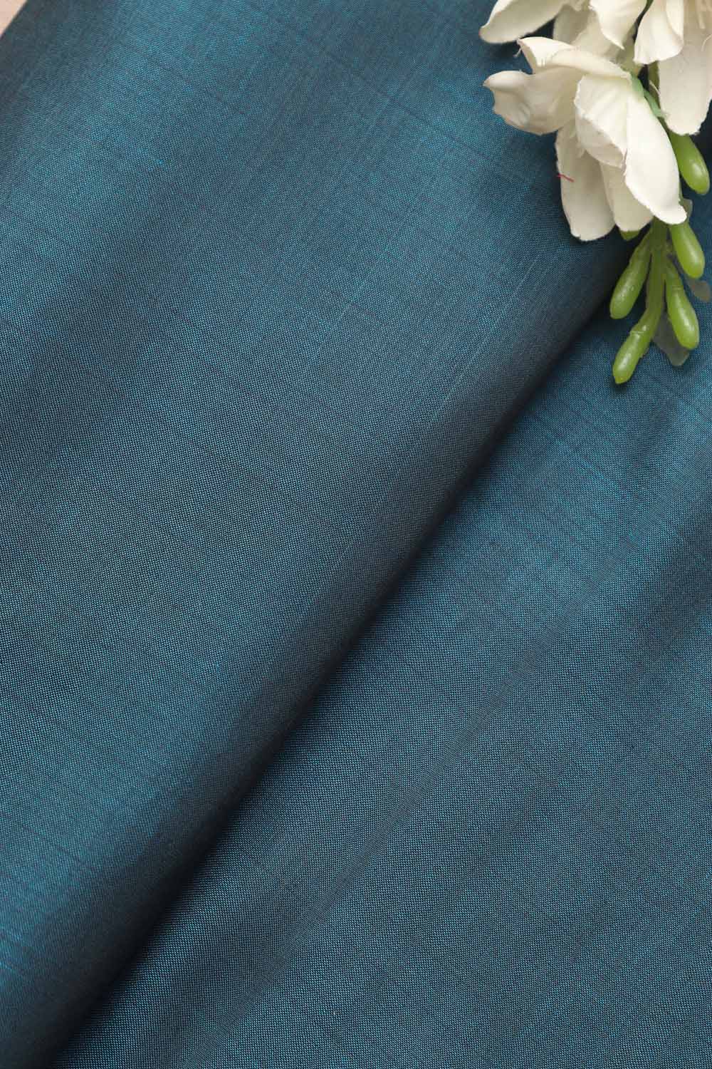 Blue Pure Silk Fabric ( 1 Mtr ) - Luxurion World