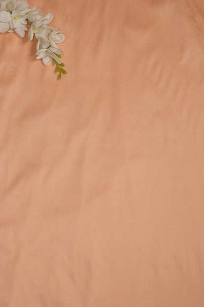 Peach Plain Silk Fabric ( 1 Mtr ) - Luxurion World