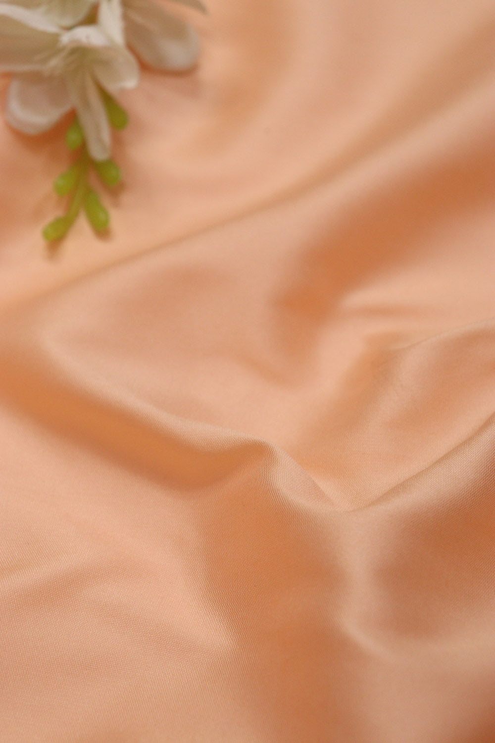 Peach Plain Silk Fabric ( 1 Mtr ) - Luxurion World