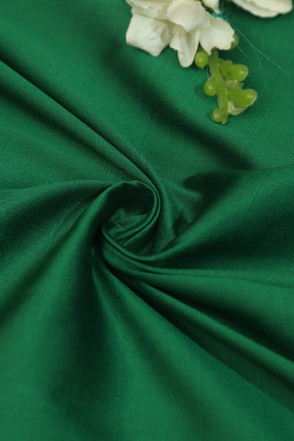 Green Plain Silk Fabric ( 1 Mtr ) - Luxurion World