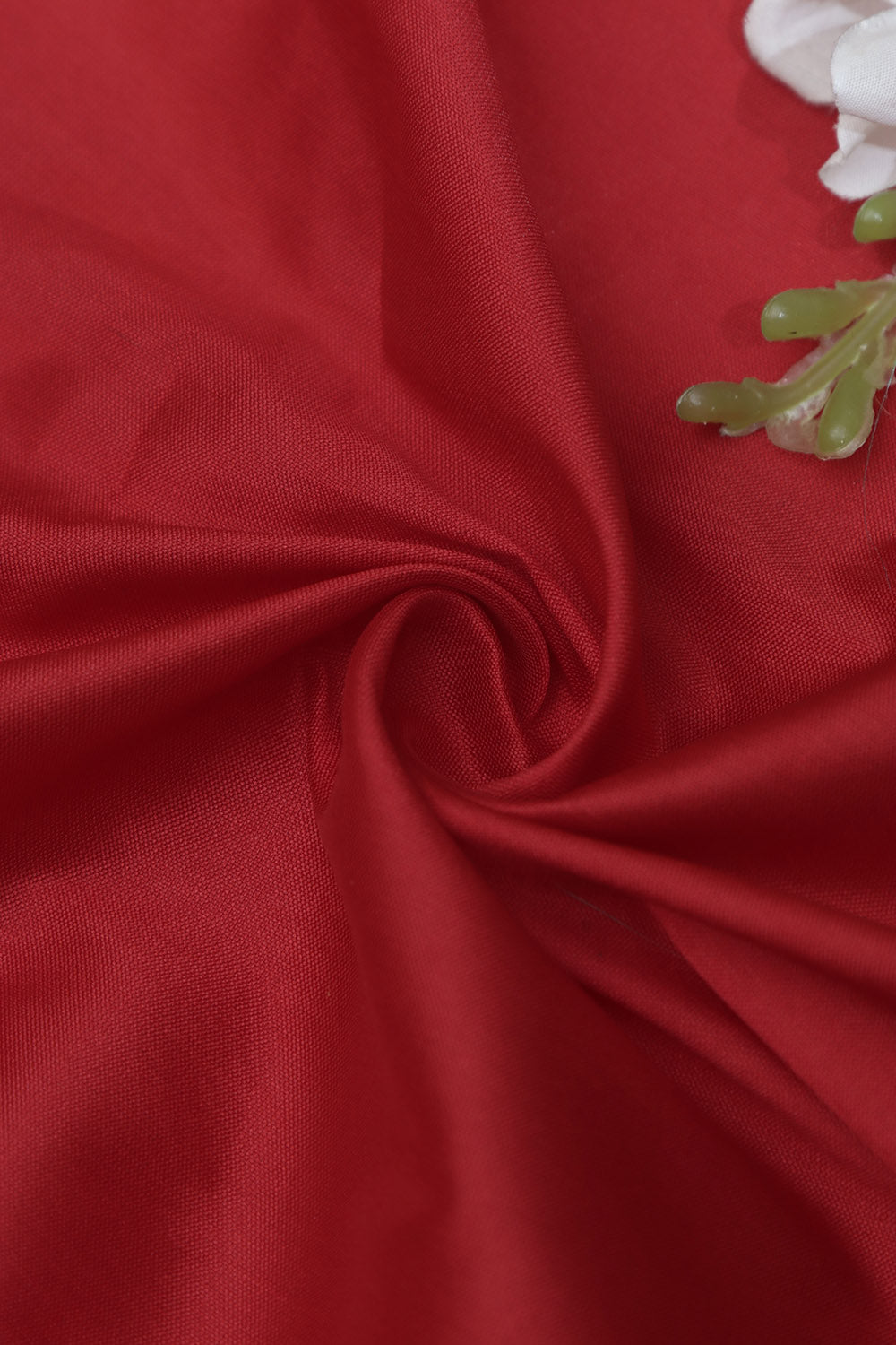 Vibrant Red Plain Silk Fabric ( 1 Mtr ) - Luxurion World