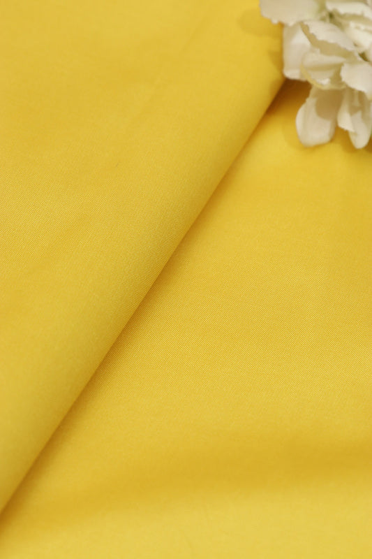 Yellow Plain Silk Fabric ( 1 Mtr ) - Luxurion World