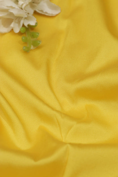 Yellow Plain Silk Fabric ( 1 Mtr ) - Luxurion World