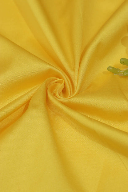 Yellow Plain Silk Fabric ( 1 Mtr ) - Luxurion World