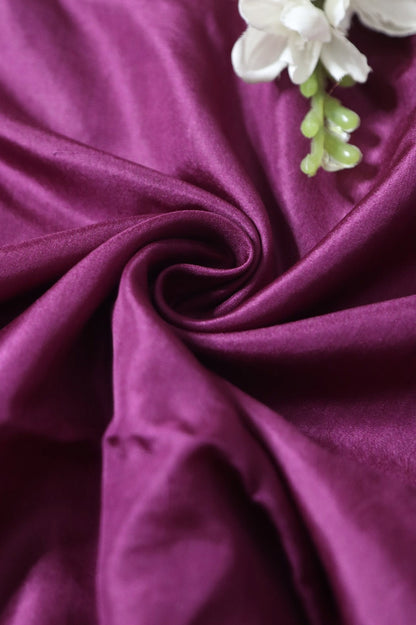 Vibrant Purple Pure Silk Fabric - 1 Mtr - Luxurion World