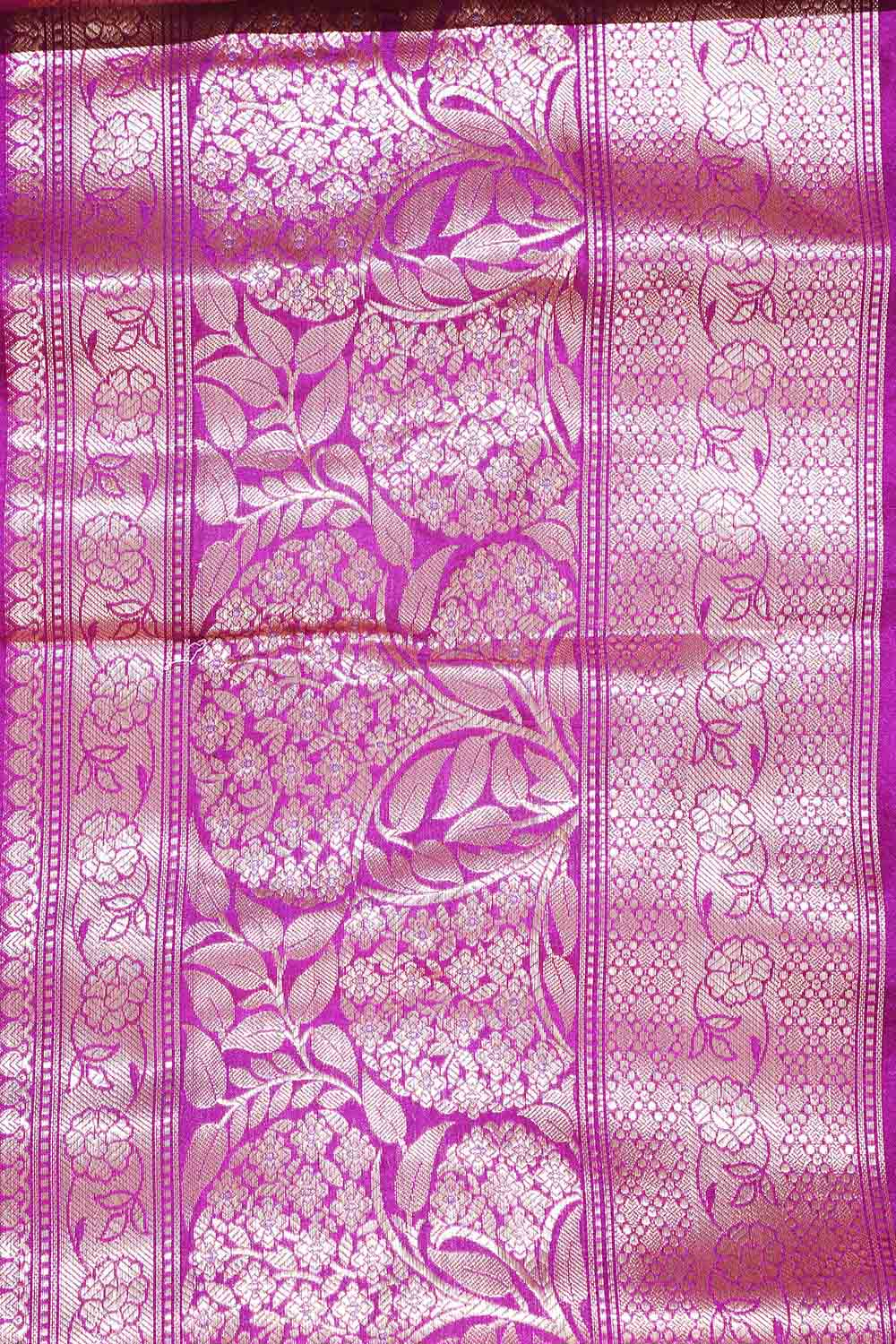 Elegant Purple Banarasi Silk Lace ( 1 Mtr ) - Luxurion World