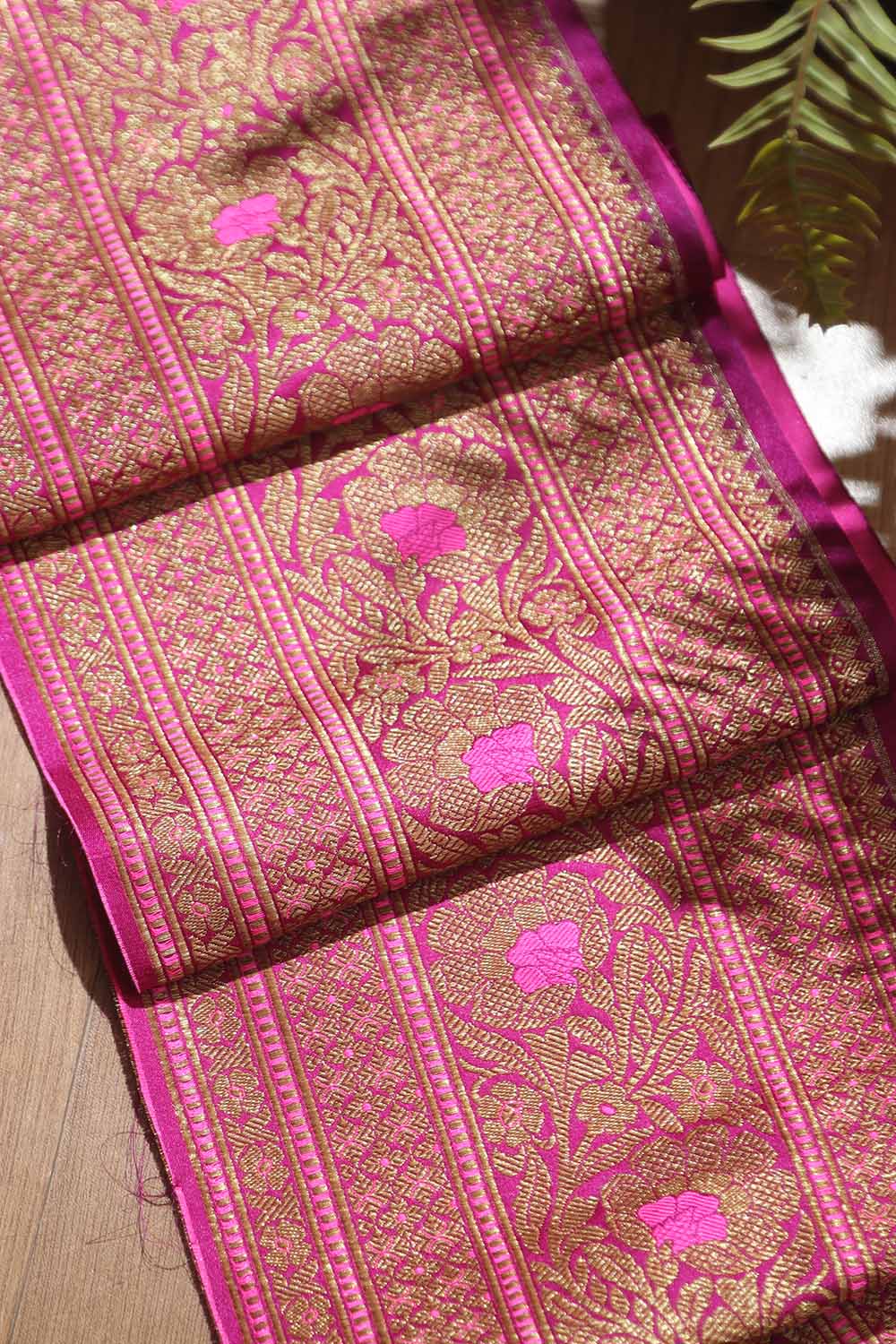 Stunning Purple Banarasi Silk Lace ( 1 Mtr ) - Luxurion World