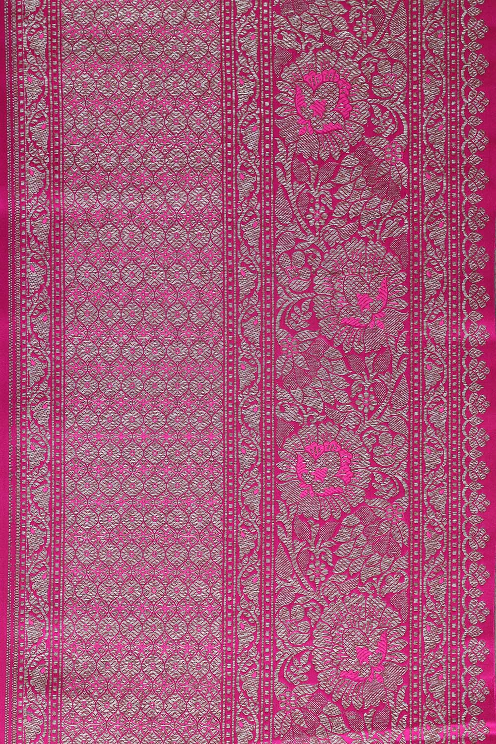 Elegant Pink Banarasi Silk Lace - 1 Mtr - Luxurion World