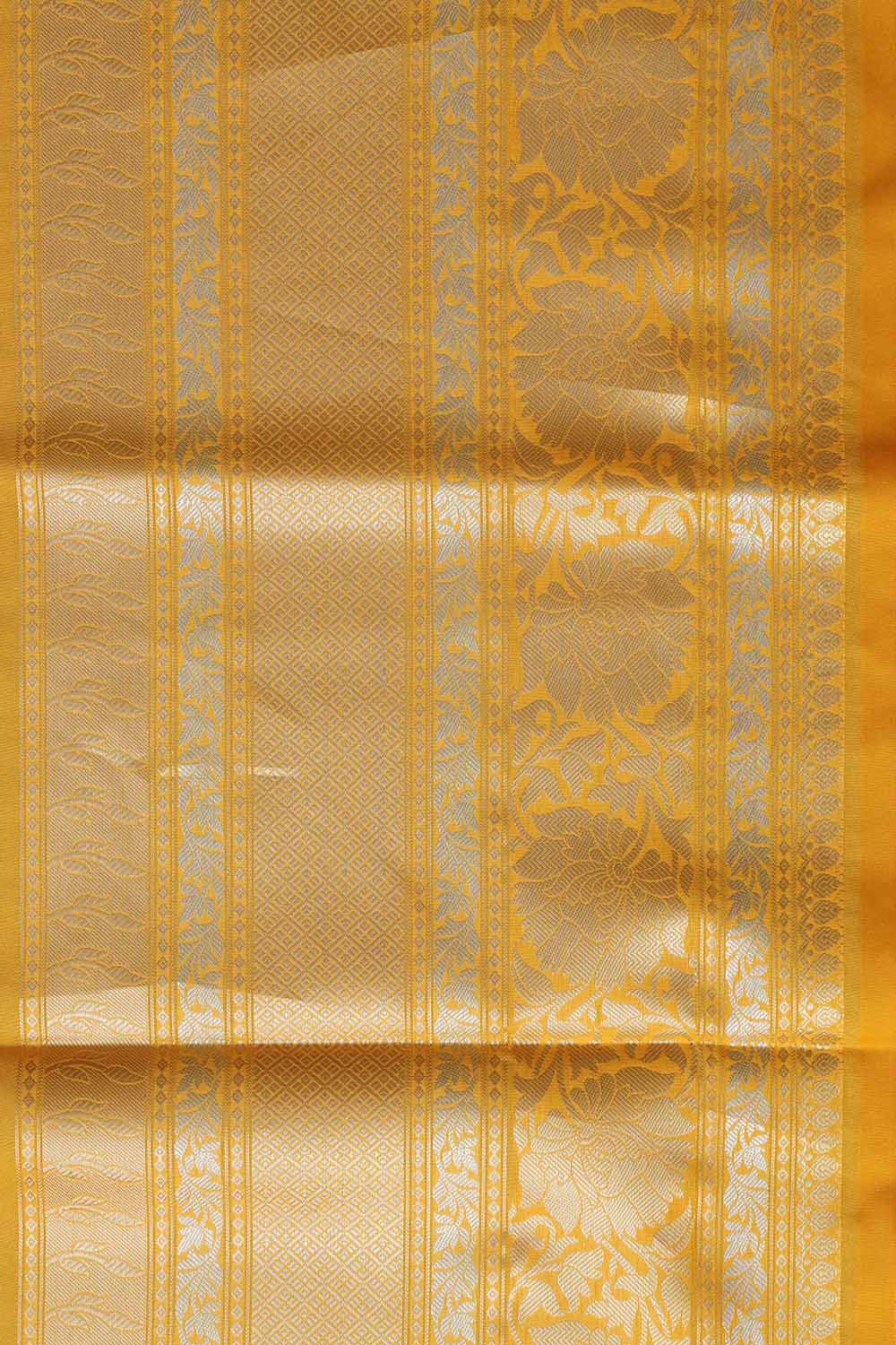 Yellow Banarasi Silk Lace - 1 Mtr: Elegant and Stylish - Luxurion World