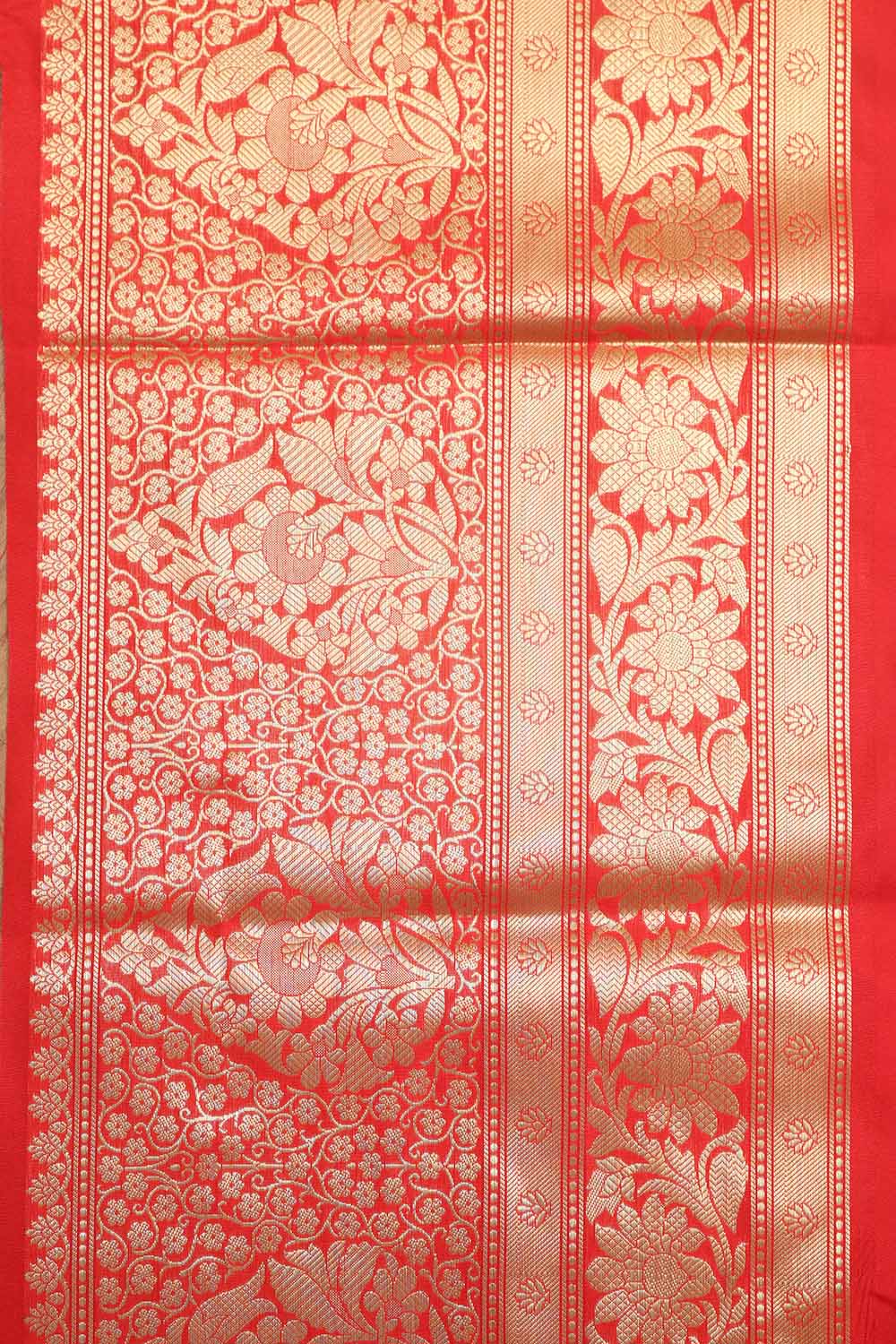 Red Banarasi Silk Lace - 1 Mtr: Elegant & Stylish - Luxurion World