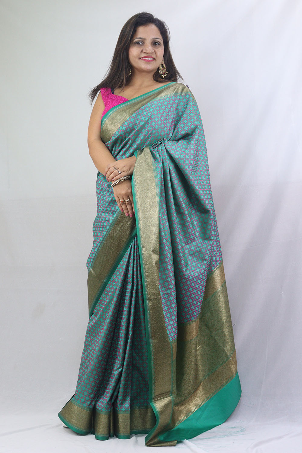 Buy Aayal Fab Womens Kanjivaram soft silk saree With blouse piece (Blue) at  Amazon.in
