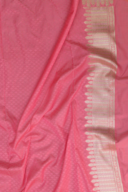 Stunning Pink Banarasi Silk Saree - Elegant and Timeless - Luxurion World