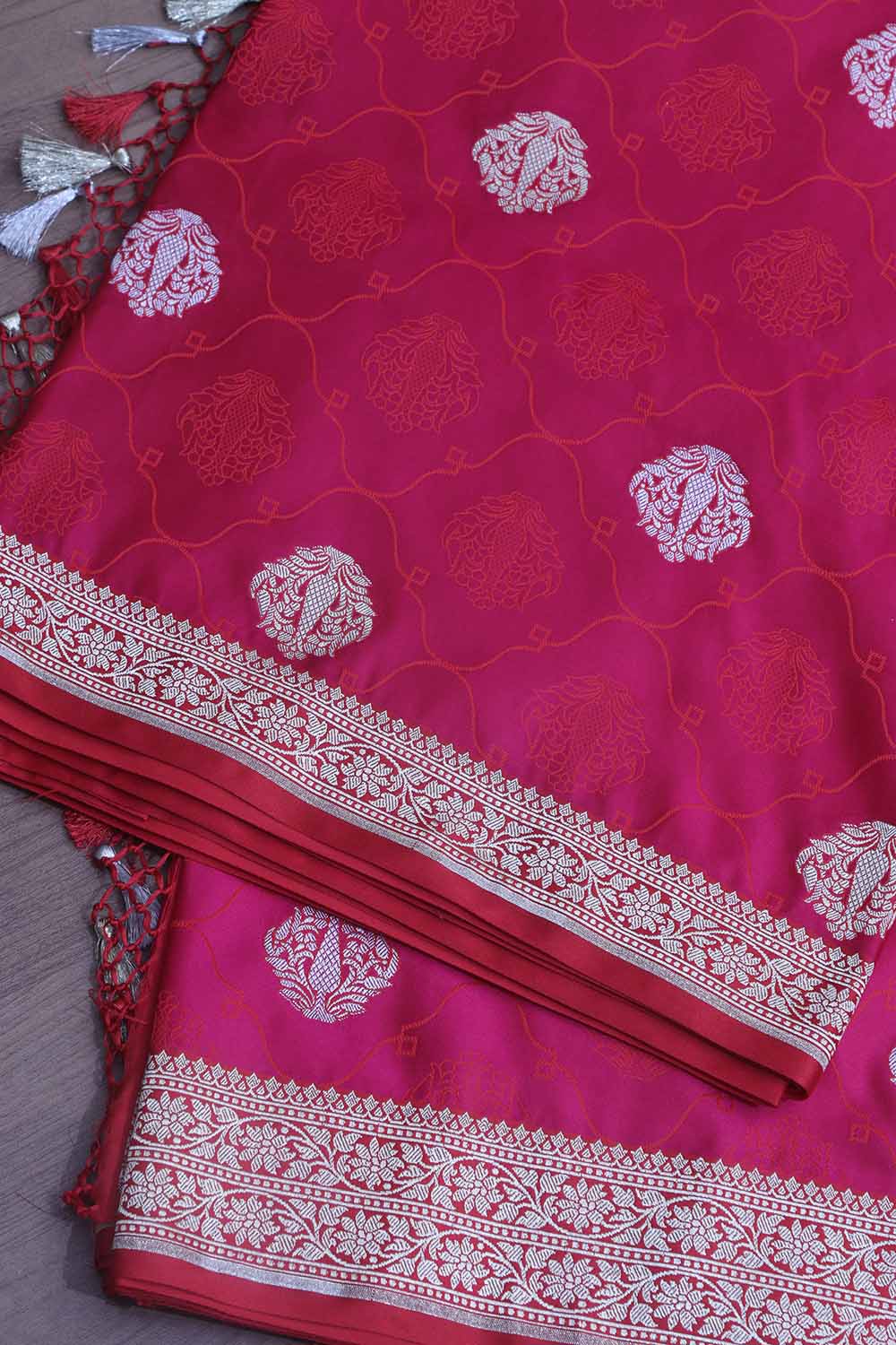 Pretty in Pink: Banarasi Silk Saree - Luxurion World