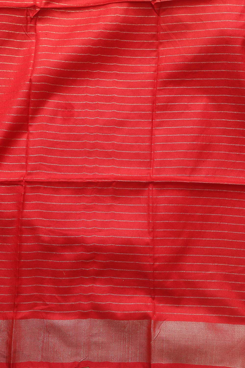 Soft and Elegant Red Bhagalpur Linen Cotton Checks Design Saree - Luxurion World