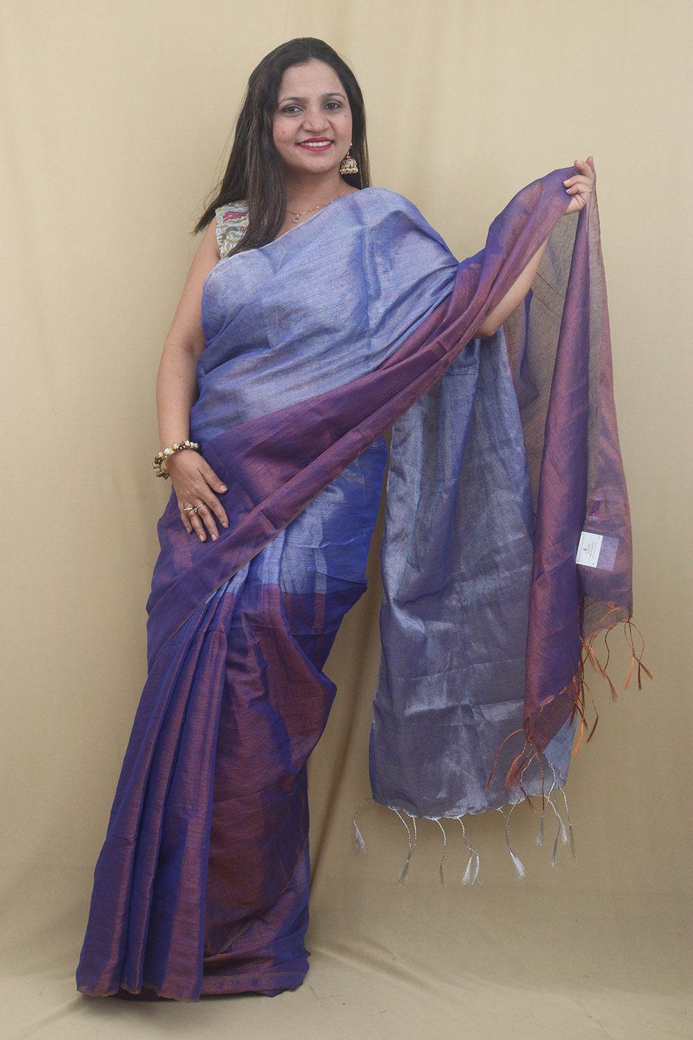 Padmaja - Mauve and Red Cotton Halfsaree – Ivalinmabia