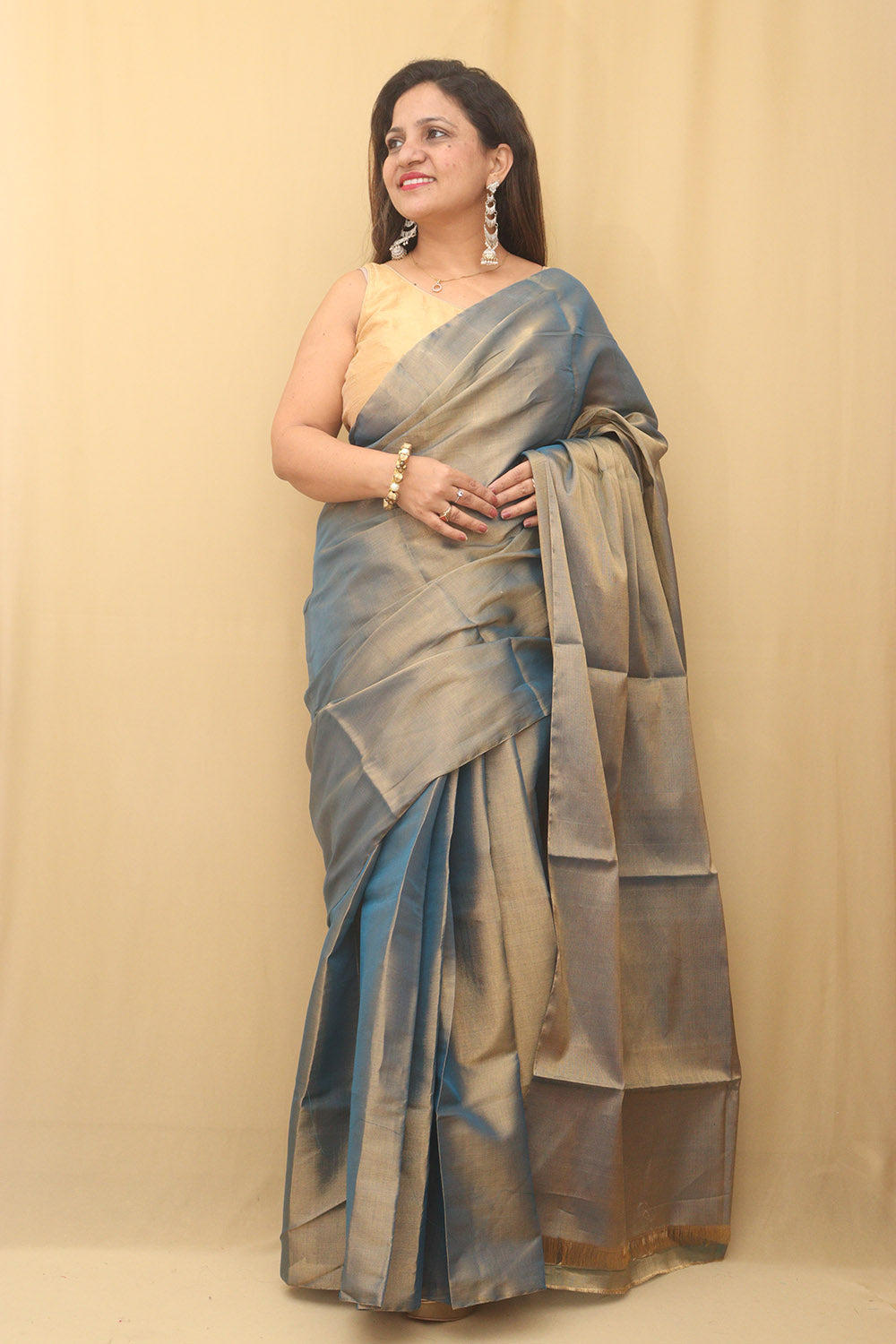 Buy Gold Handloom Tissue Saree For Women by Shorshe Clothing Online at Aza  Fashions.