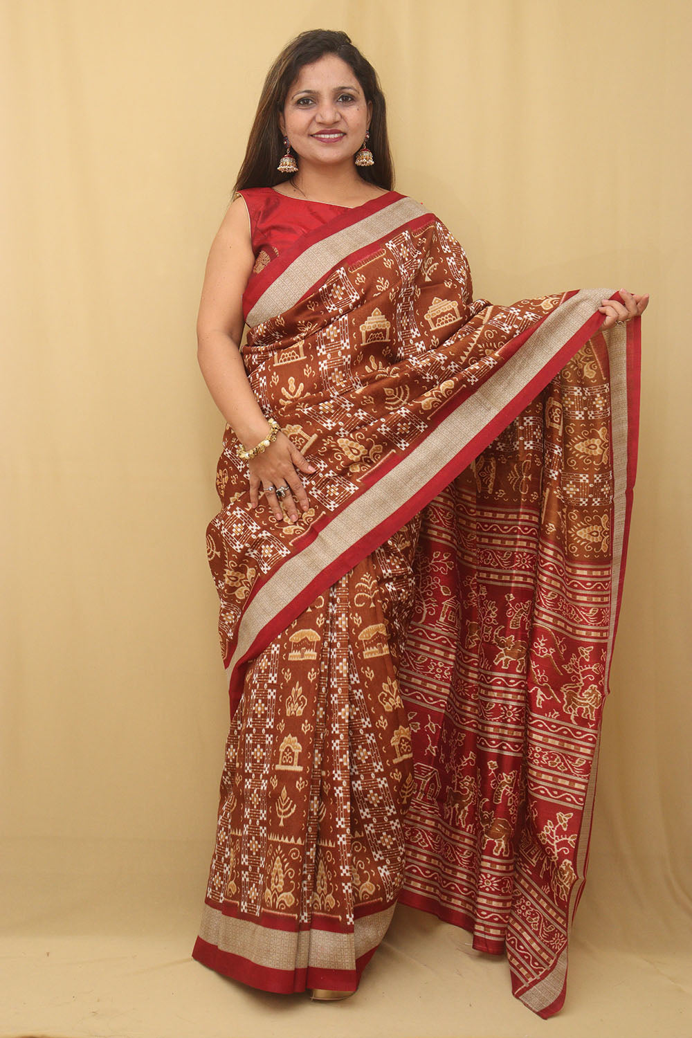 Shop online for Sambalpuri Black Printed Saree - BS00116 sourced from and  marketed by Odisha E Store