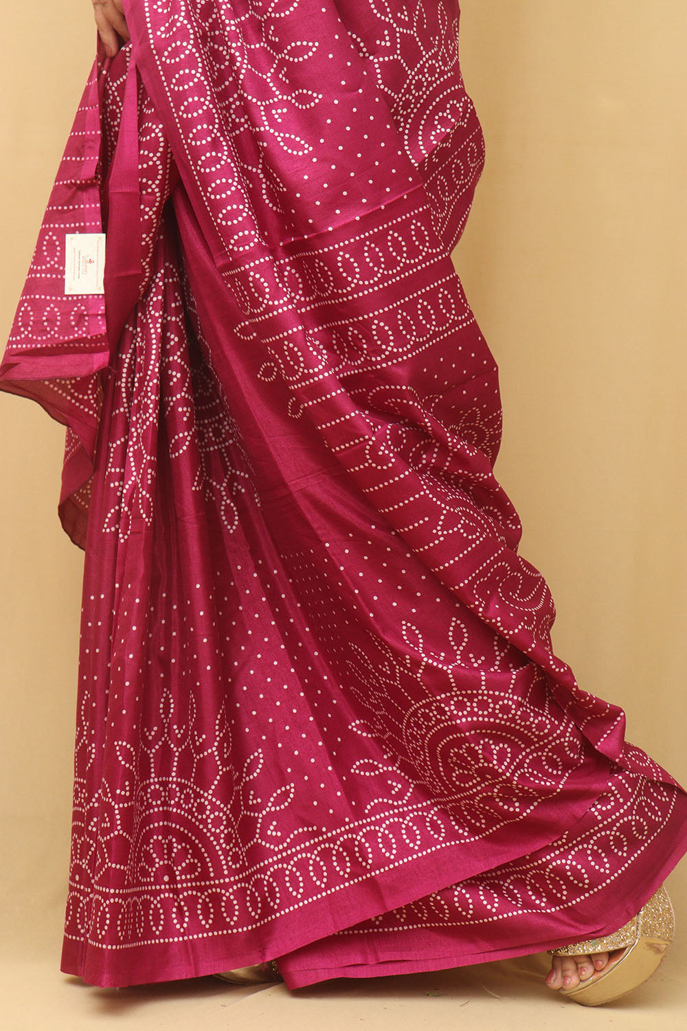 Red-Yellow Banarasi Bandhani Saree Pure Georgette - Bandhani - Bandhani -  Kutch