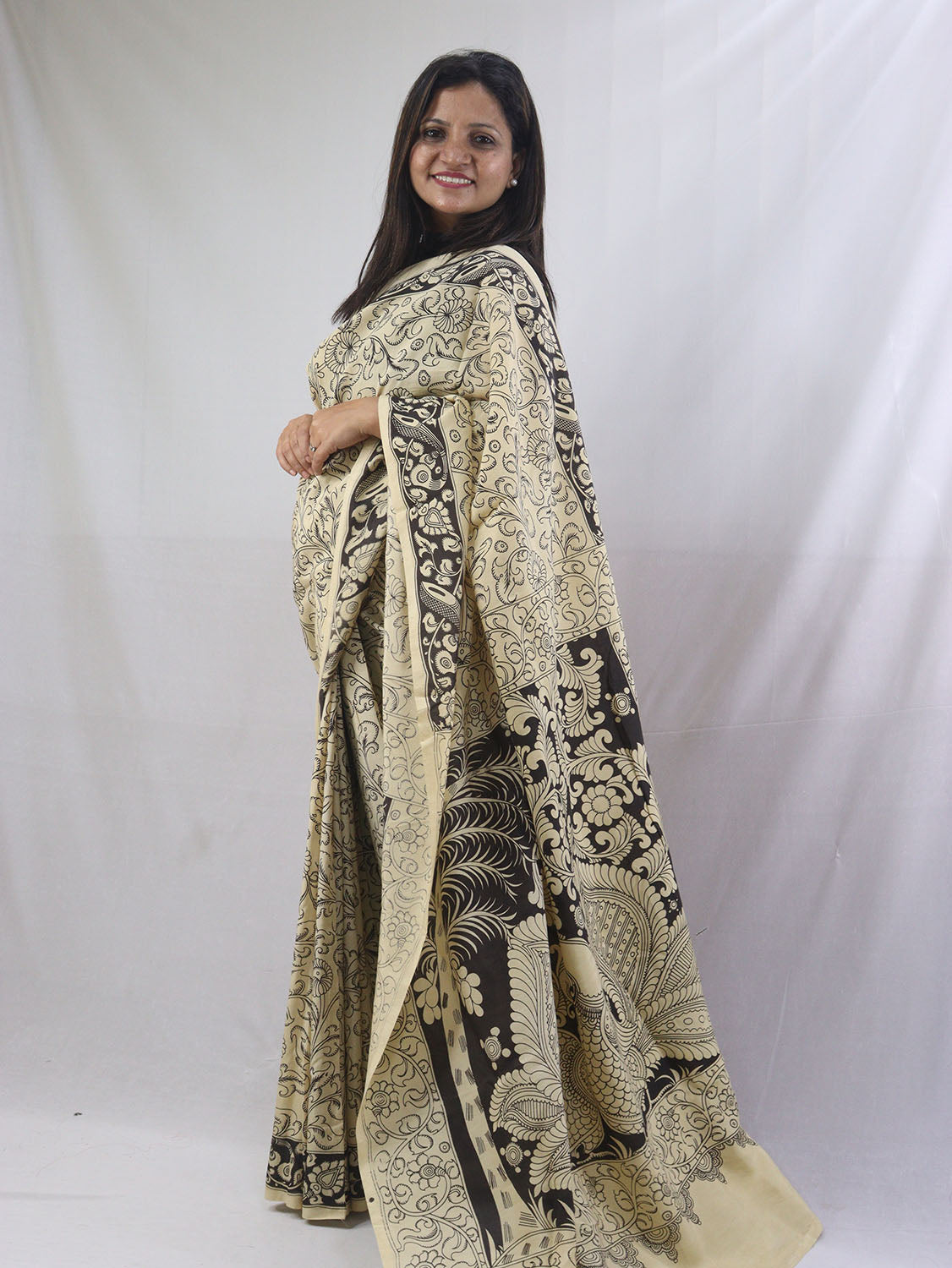 Buy Trendy Kalamkari Sarees Online at Best Price | Myntra