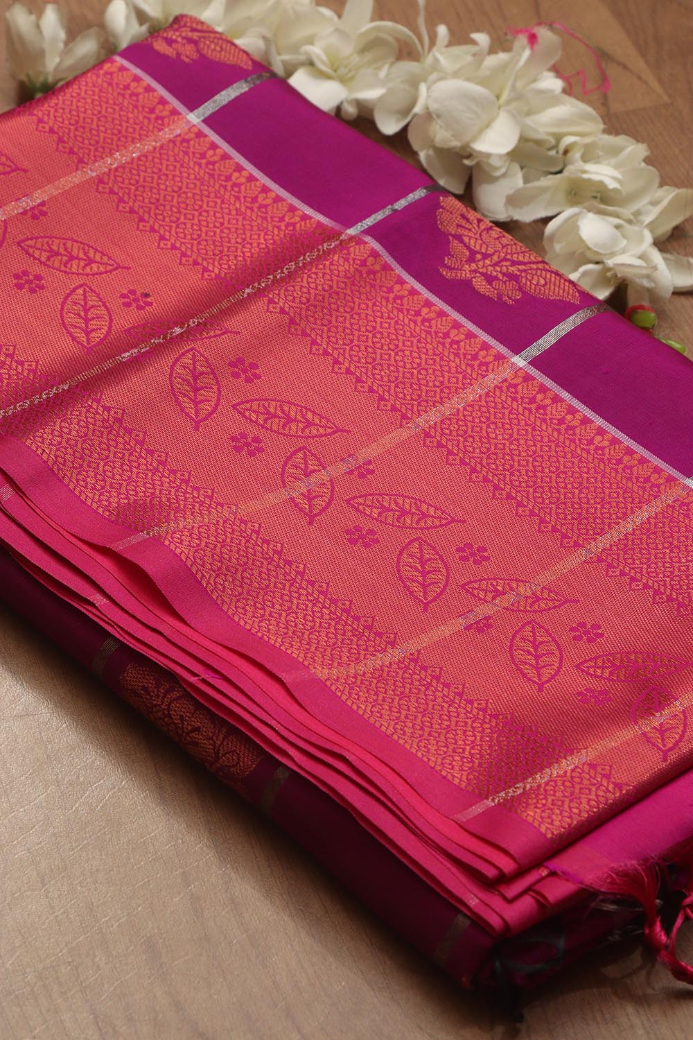 Exquisite Purple Kanjeevaram Silk Checks Saree - Luxurion World