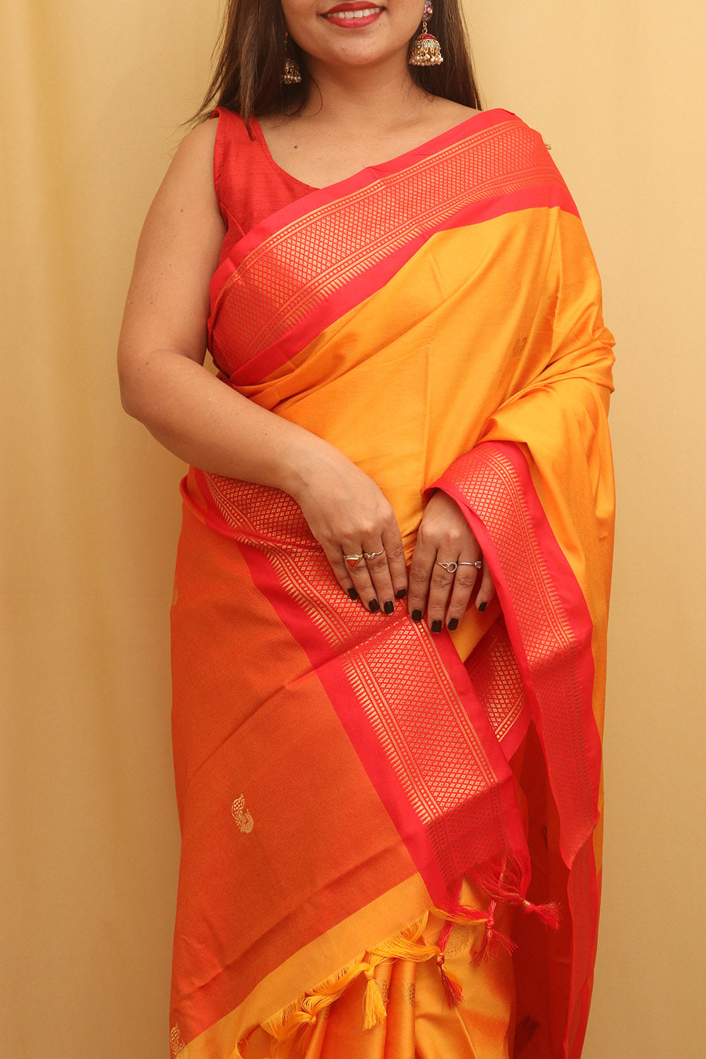 Buy Yellow Silk Traditional Wear Paithani Saree Online From Wholesale  Salwar.