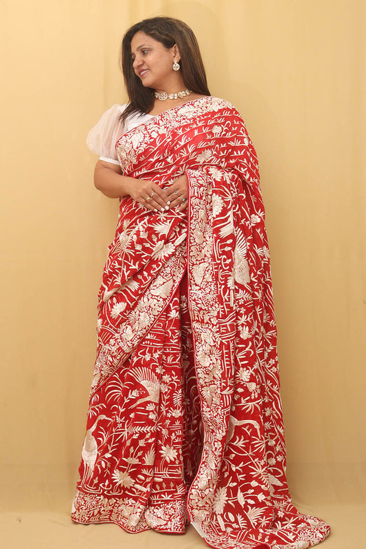 Sarang Leheriya Drape Saree With A Belt