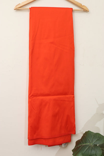 Orange Plain Silk Suit With Banarasi Bandhani Pure Georgette Dupatta - Luxurion World