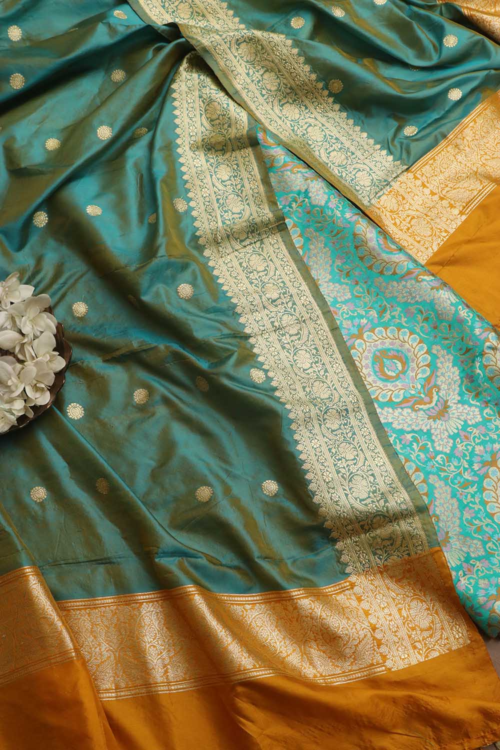 Exquisite Blue Banarasi Kimkhwab Silk Meenakari Suit With Banarasi Pure Katan Silk Dupatta