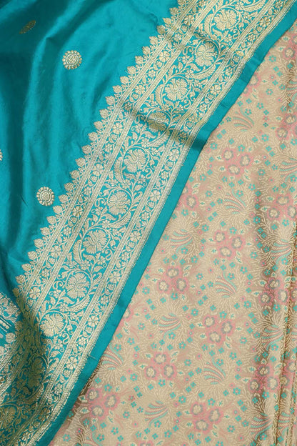 Exquisite Pastel Banarasi Tanchui Silk Suit With Banarasi Pure Katan Silk Dupatta