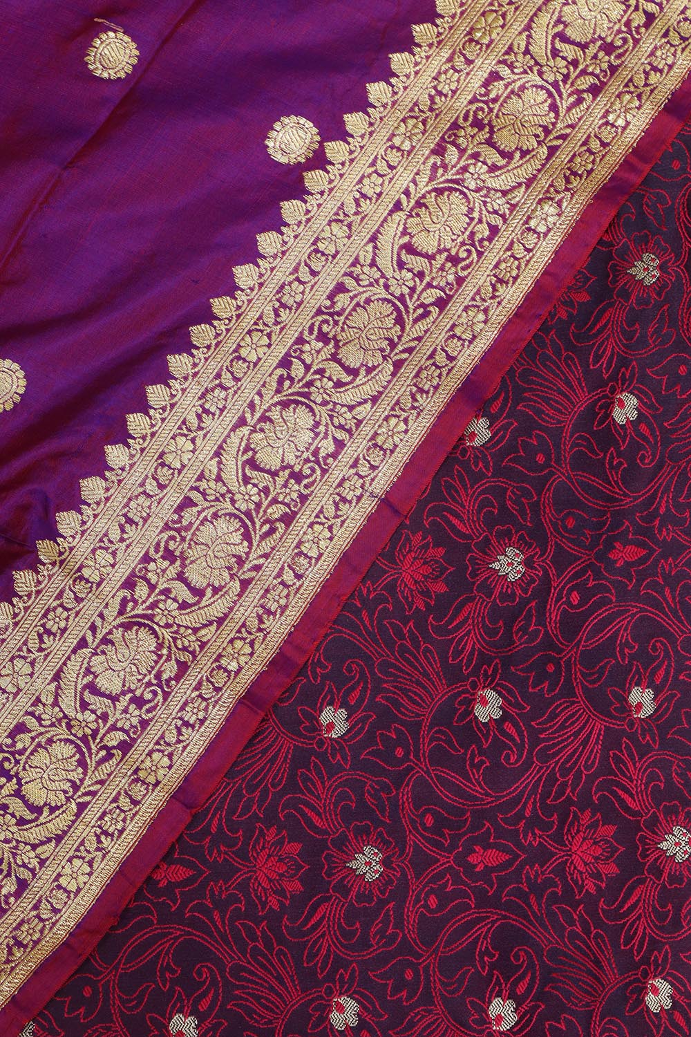 Elegant Purple Banarasi Tanchui Silk Suit With Banarasi Pure Katan Silk Dupatta - Luxurion World