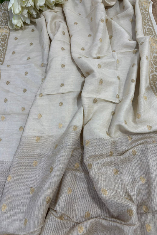 Dyeable Banarasi Moonga Silk Dupatta - Luxurion World