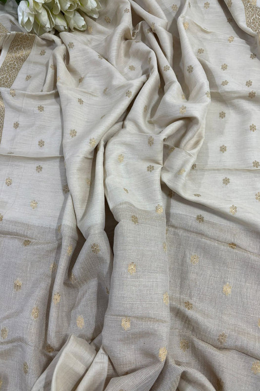 Dyeable Banarasi Moonga Silk Dupatta - Luxurion World