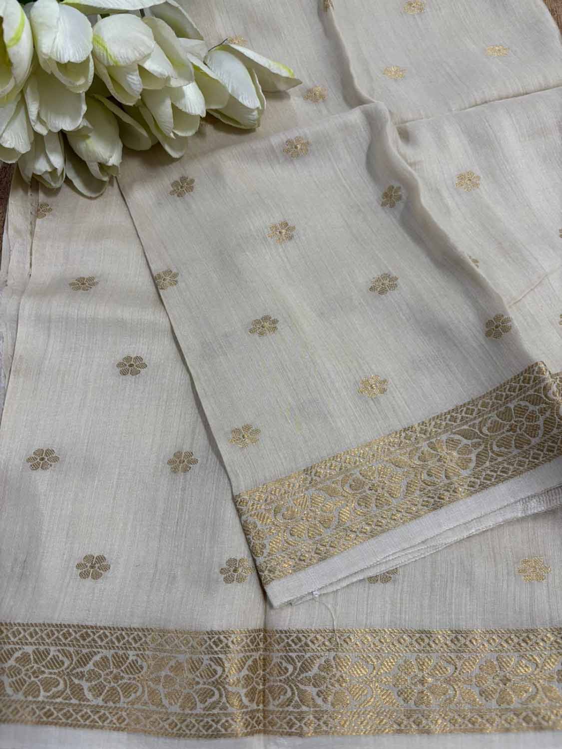 Dyeable Banarasi Moonga Silk Dupatta - Luxurion World