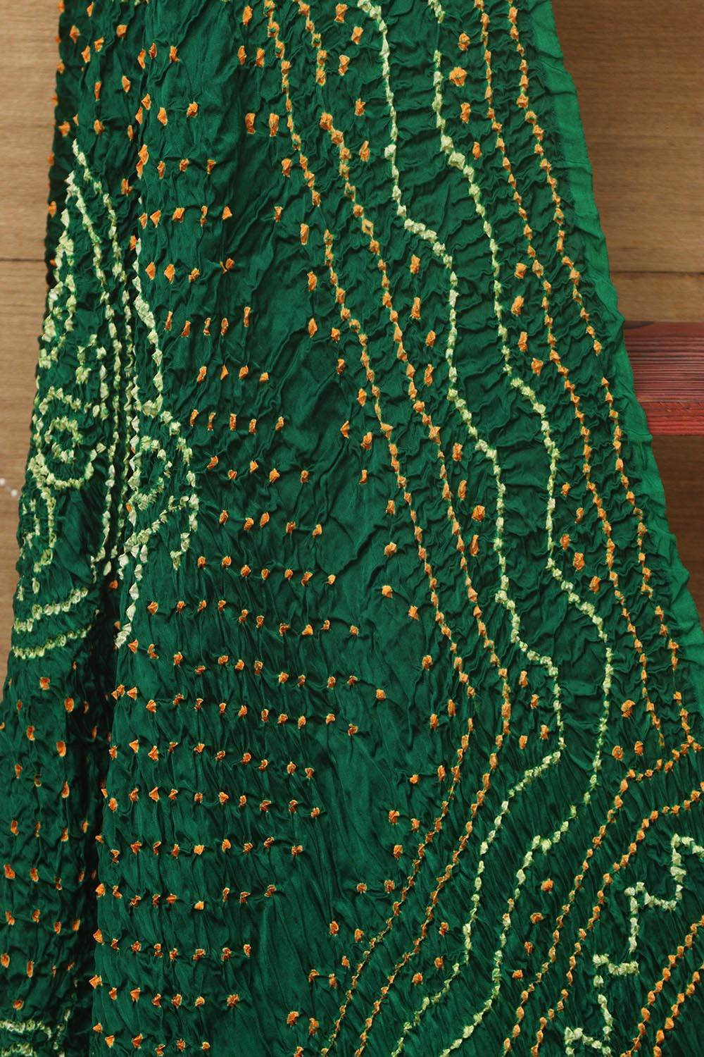 Green Bandhani Gajji Silk Dupatta - Elegant and Stylish - Luxurion World