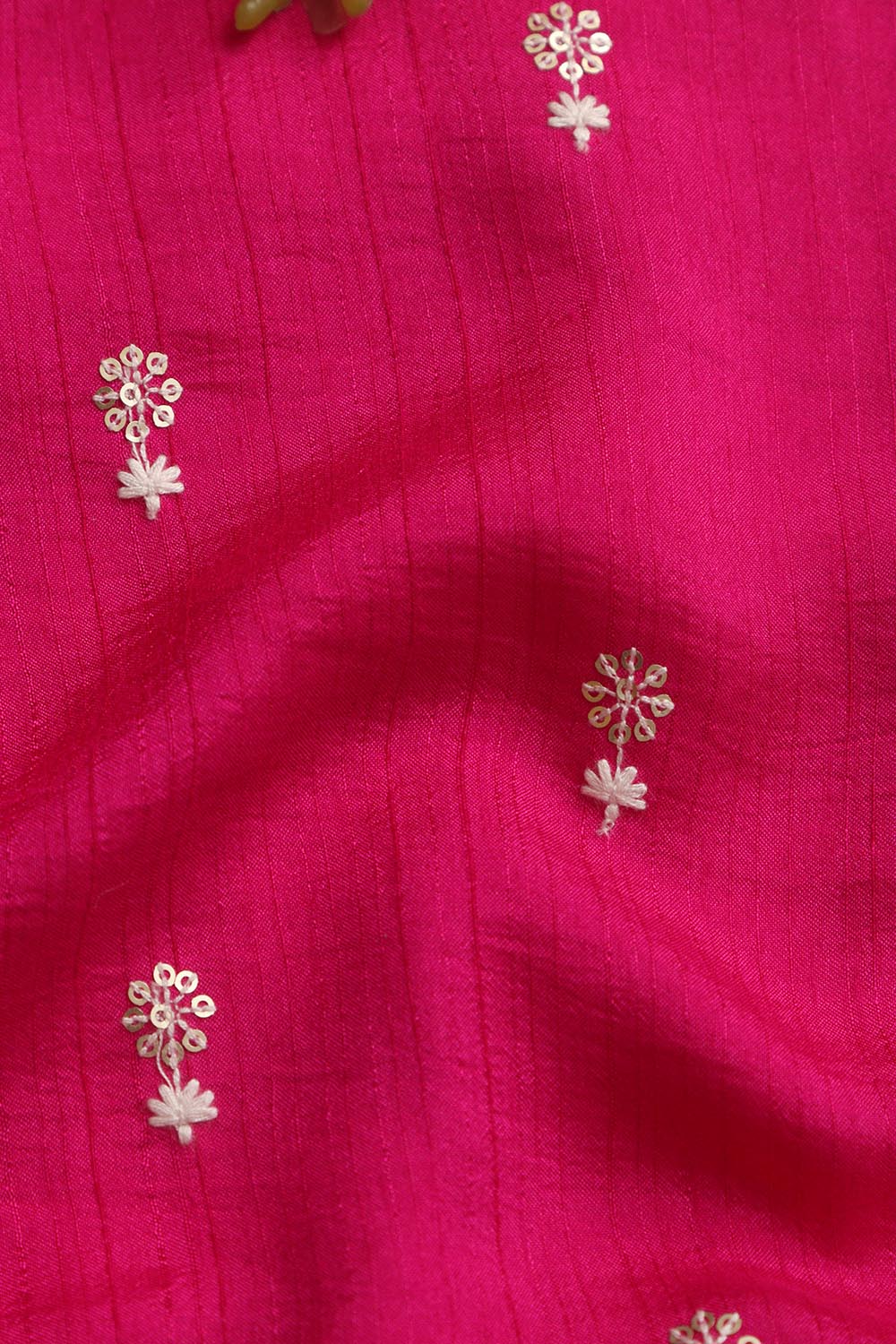 Beautiful Pink Banarasi Silk Fabric - 1 Mtr - Luxurion World