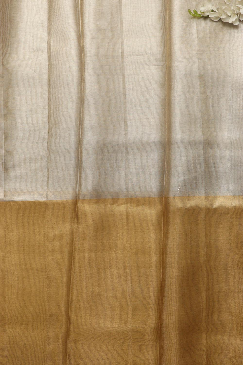 Exquisite Golden Banarasi Tissue Silk Fabric - 1 Mtr - Luxurion World