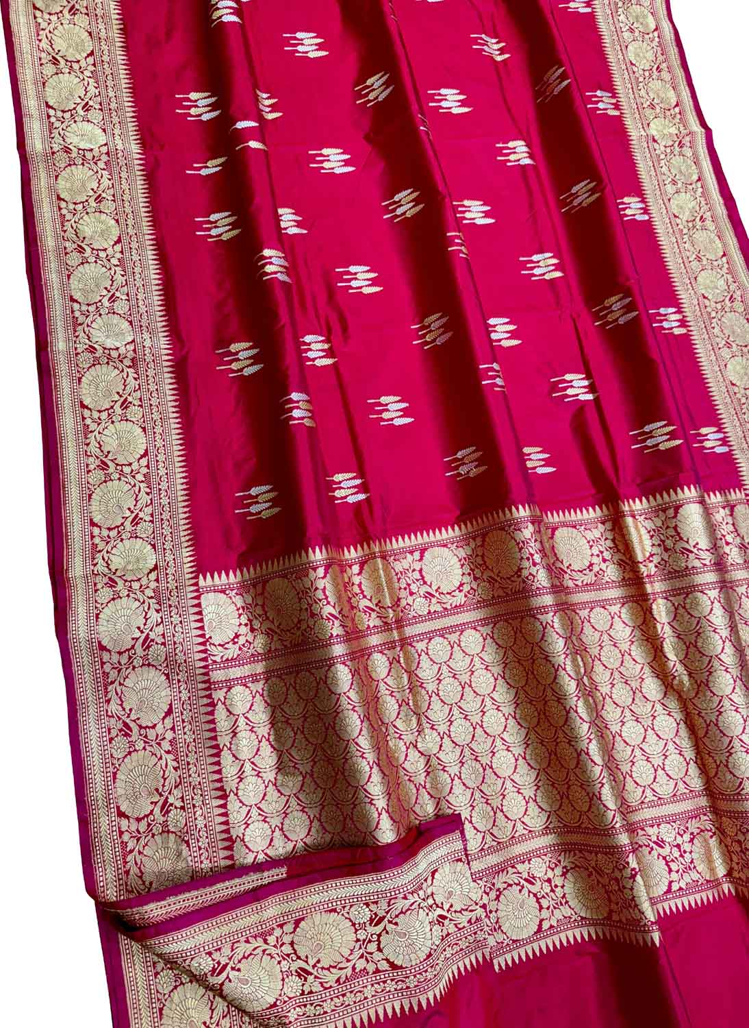 Exquisite Pink Banarasi Handloom Silk Saree - Luxurion World